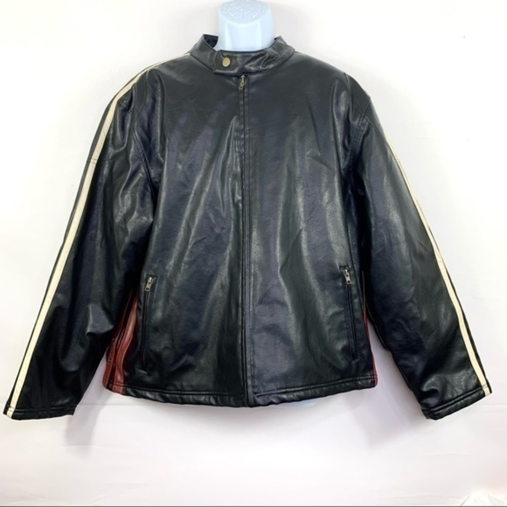 Red Camel Men’s motorcyclejacket Black White red line size XL